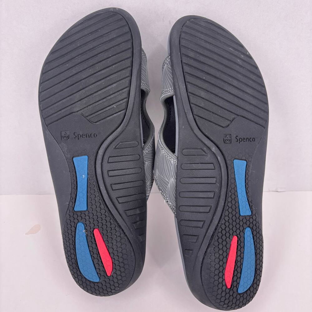 Spenco Wave Slide Sandals Size 10 Gray Orthotic Comfort Arch Support Adjustable - Picture 8 of 9